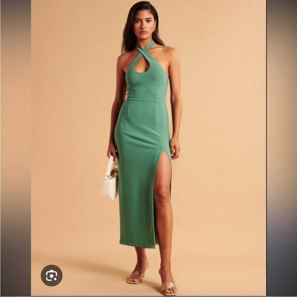 Green wedding guest dress
